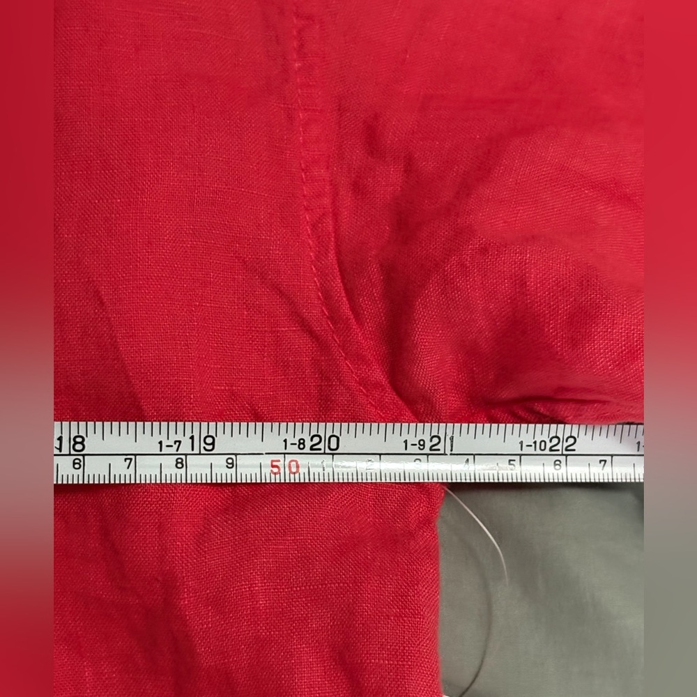 Women's Coral Wrap Linen Top - Picture 9 of 9